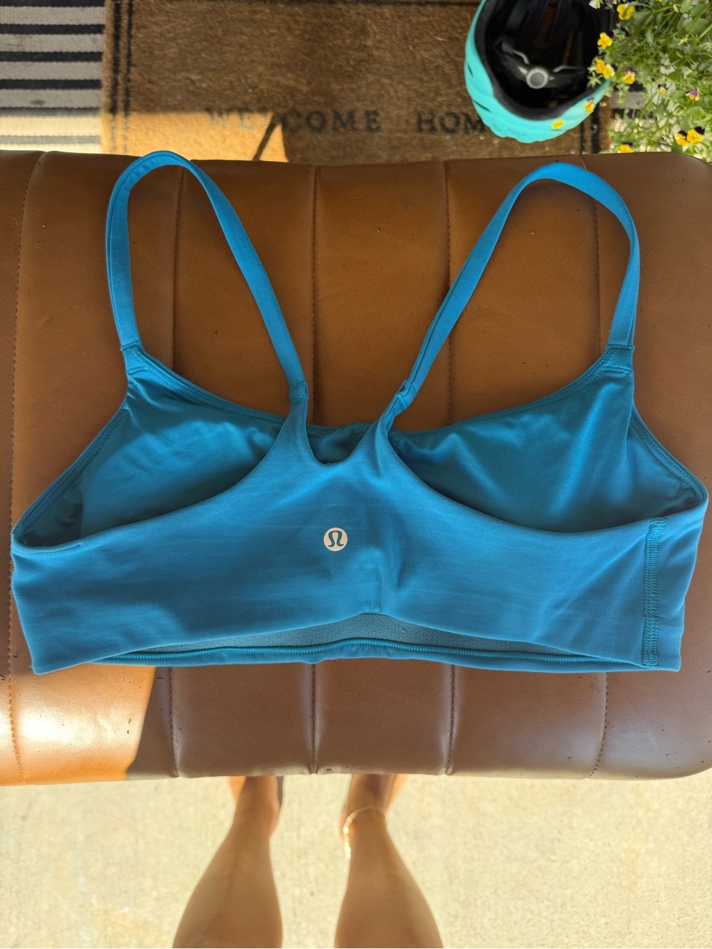 NWOT lululemon athletica Teal Strappy Low-Impact Sports Bra